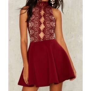 Windsor Red Illusion Top Dress size Medium Party Formal Prom